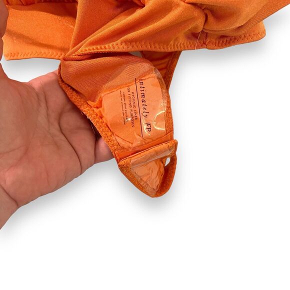 NWT Free People Intimately Night Owl Bodysuit Size S Super Tropical Orange $68 - Picture 5 of 12